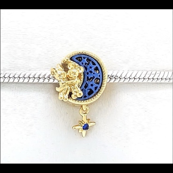 Pandora Disney Mickey & Minnie Mouse Crescent Moon Charm verified at store - Picture 4 of 13